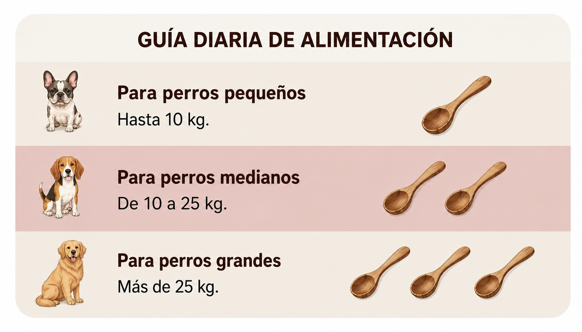 Guía diaria de dosificación por peso